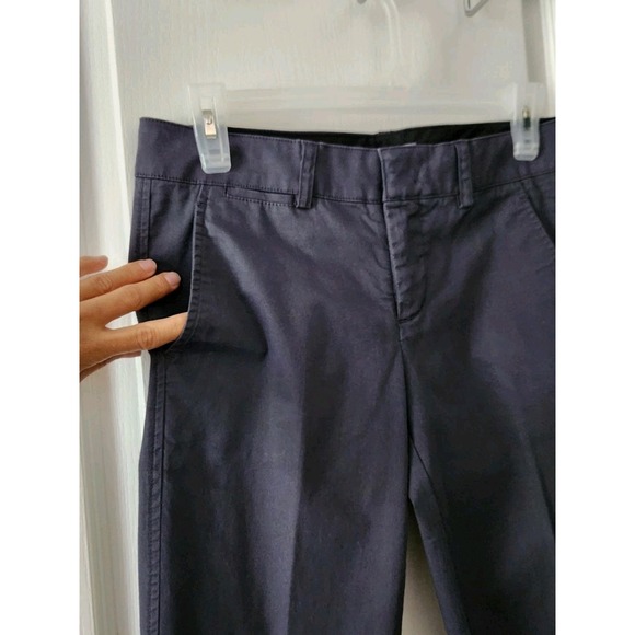 VINCE Women's Mid-Rise Stretch Slim Fit Pants Pockets Cotton Blue Gray Size 0 - Picture 3 of 11
